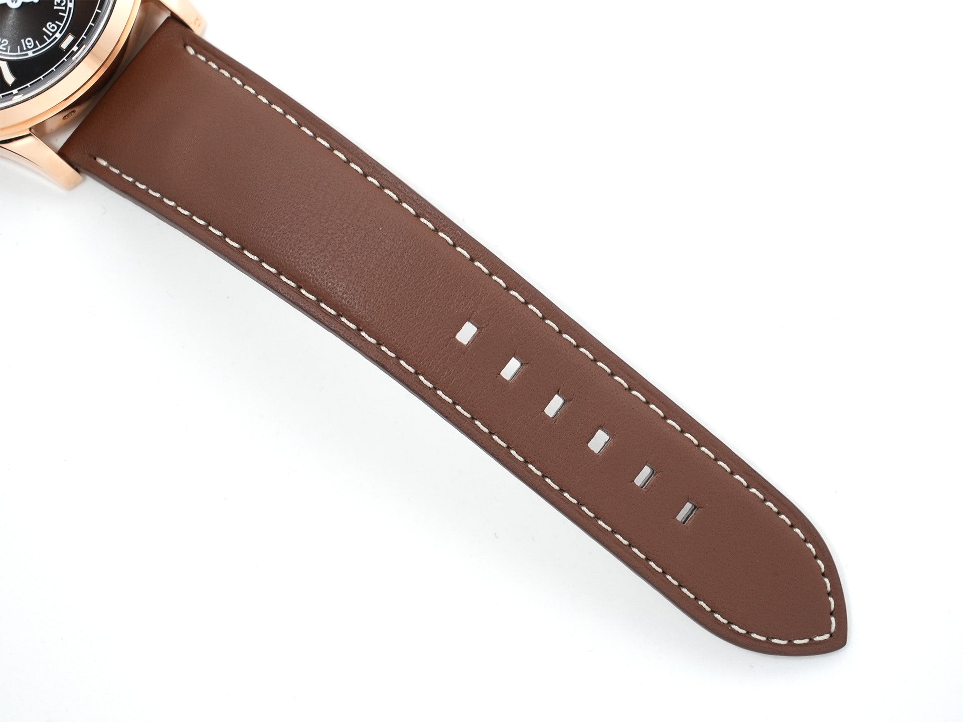 Patek Philippe Calatrava Pilot Travel Time Ref. 5524R-001 Rose Gold Brown Sunburst Dial, Unused.