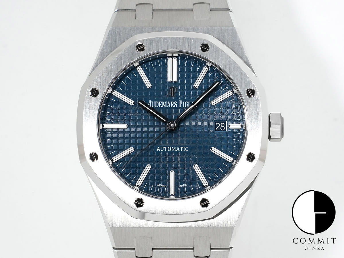 Audemars Piguet Royal Oak Ref. 15400ST.OO.1220ST.03 Stainless Steel Blue Dial, Pre-owned (Excellent Condition) qi8kqmg2