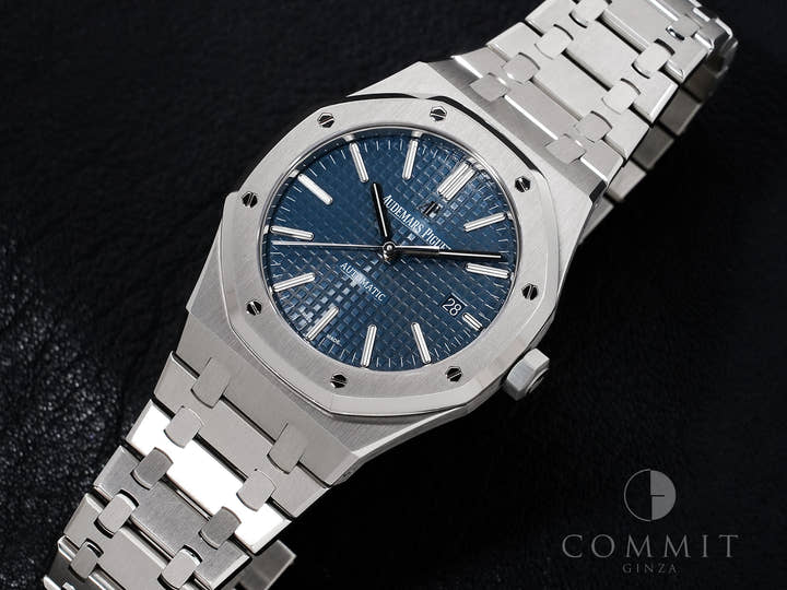Audemars Piguet Royal Oak Ref. 15400ST.OO.1220ST.03 Stainless Steel Blue Dial, Pre-owned (Excellent Condition) qi8kqmg2