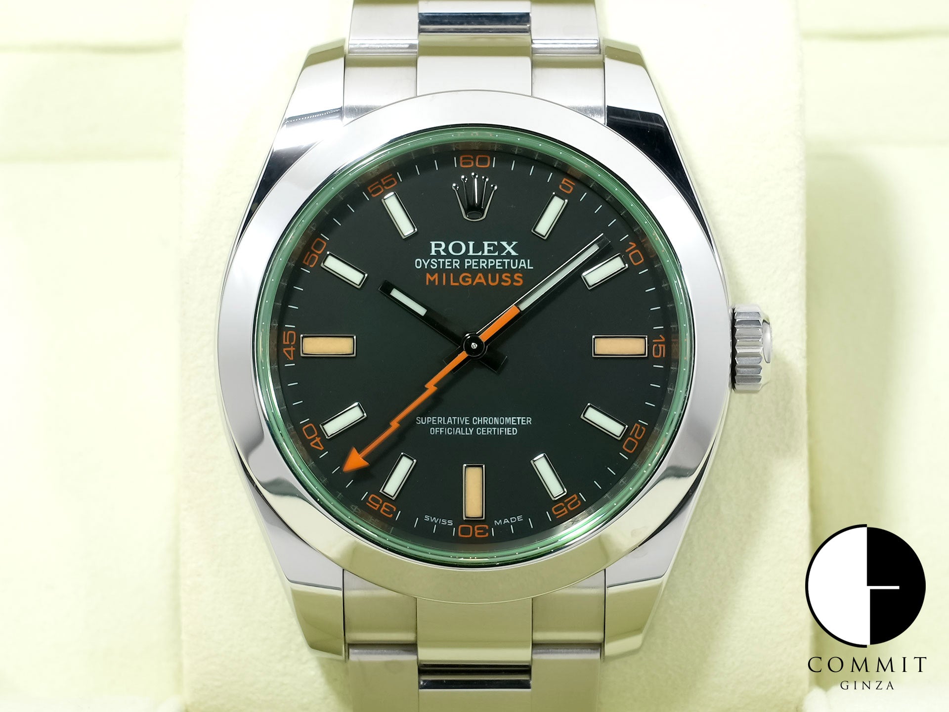Rolex Milgauss Ref. 116400GV Stainless Steel Black Dial Pre-owned nkc2qxa6
