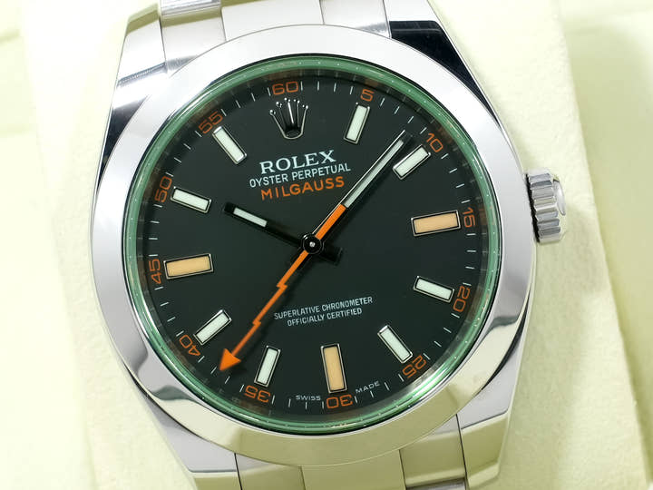 Rolex Milgauss Ref. 116400GV Stainless Steel Black Dial Pre-owned nkc2qxa6