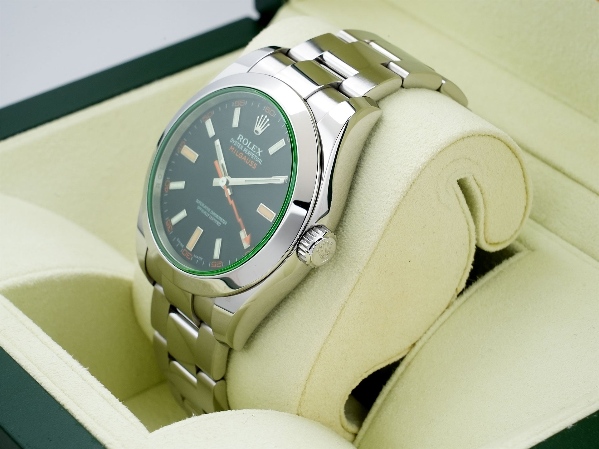 Rolex Milgauss Ref. 116400GV Stainless Steel Black Dial Pre-owned nkc2qxa6