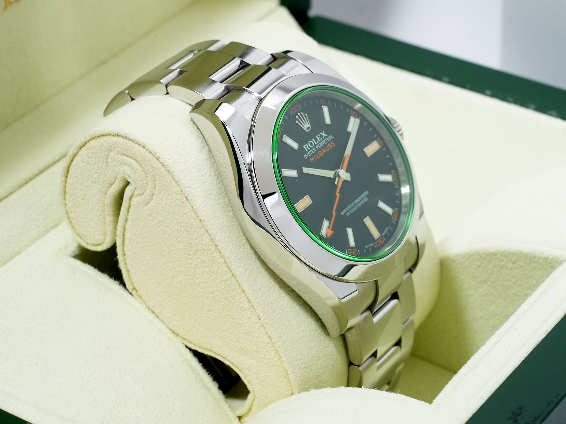 Rolex Milgauss Ref. 116400GV Stainless Steel Black Dial Pre-owned nkc2qxa6