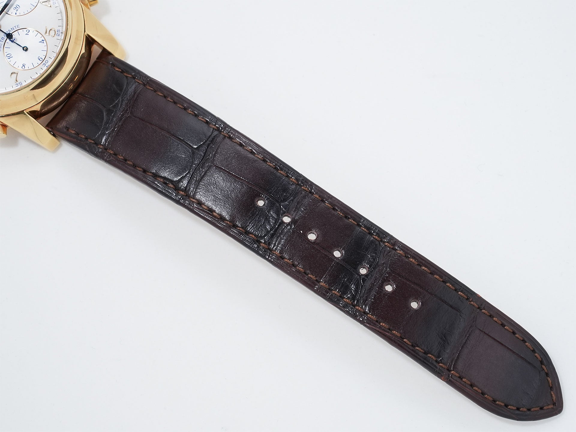 ジラールペルゴ クロノグラフ ラトラパンテ Ref.90100 18Kイエローゴールド シルバー文字盤 中古 7mvmj58y