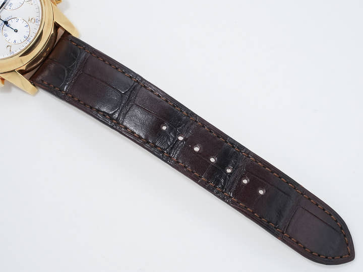 ジラールペルゴ クロノグラフ ラトラパンテ Ref.90100 18Kイエローゴールド シルバー文字盤 中古 7mvmj58y