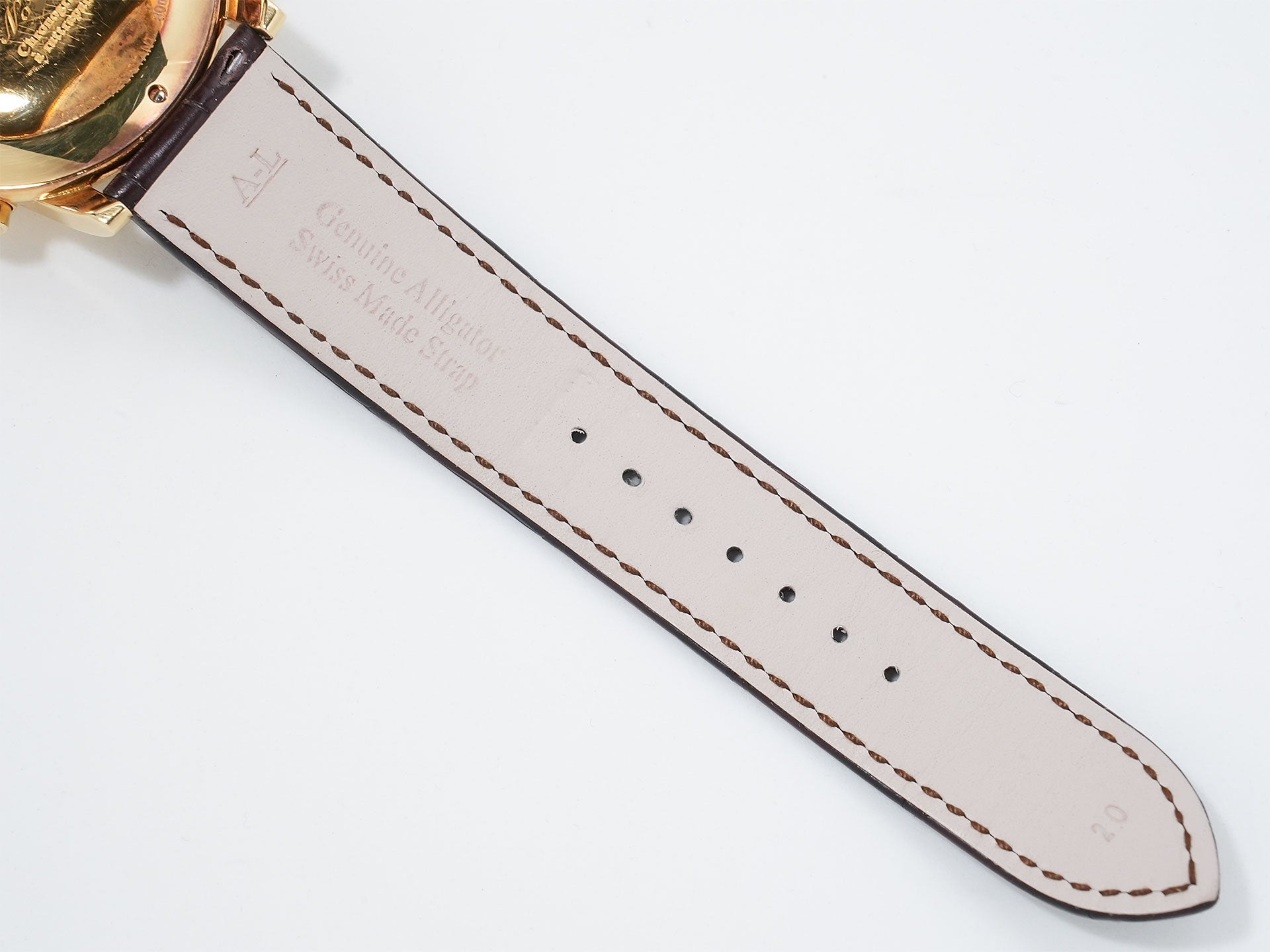 ジラールペルゴ クロノグラフ ラトラパンテ Ref.90100 18Kイエローゴールド シルバー文字盤 中古 7mvmj58y