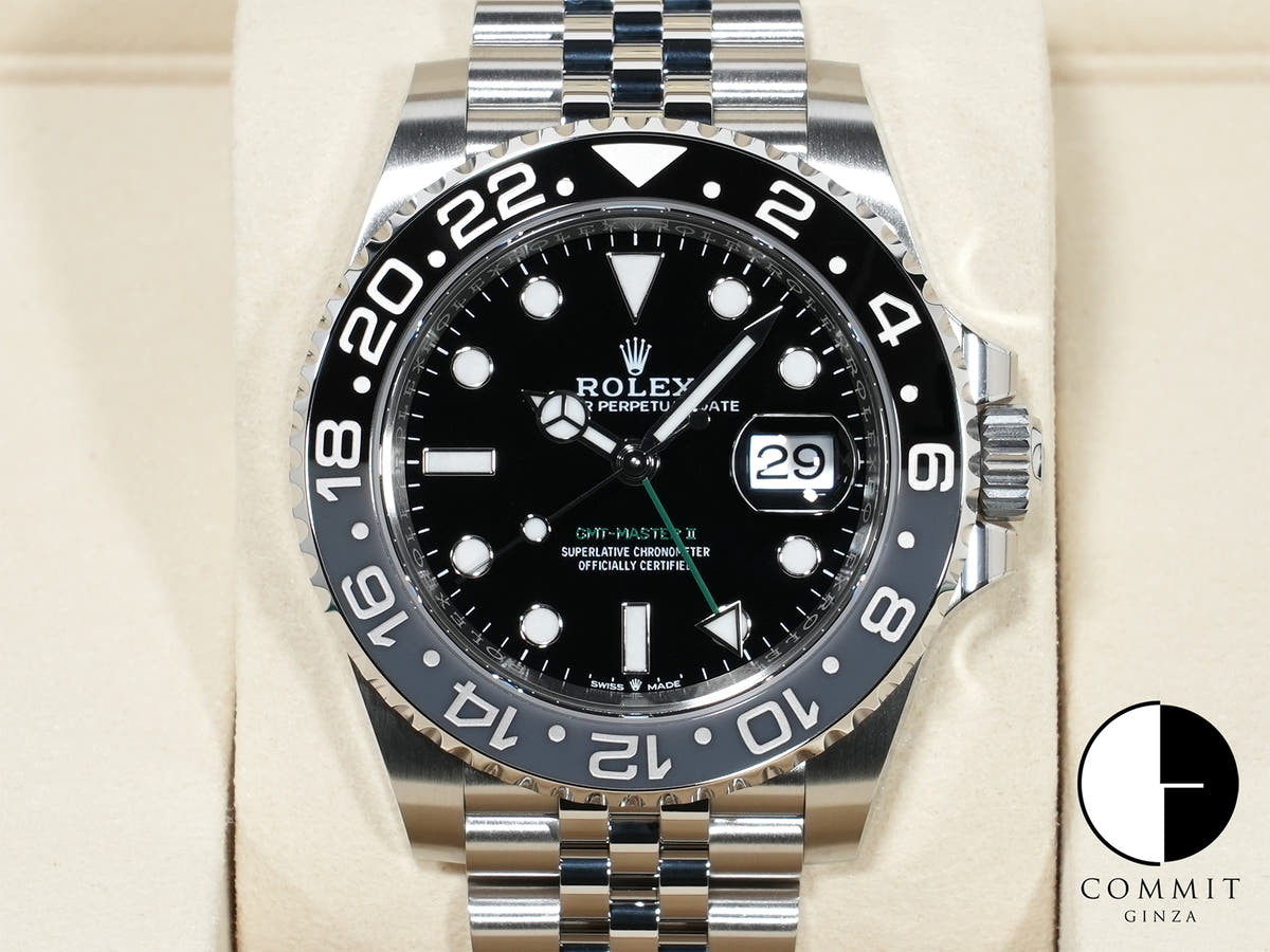 ロレックス GMTマスターII Ref.126710GRNR ステンレススチール ブラック文字盤 ジュビリーブレスレット 未使用 3zdoeskv