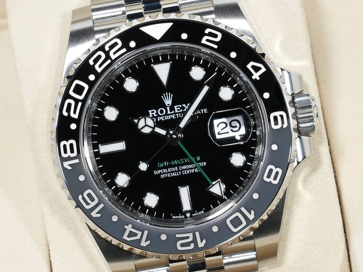 ロレックス GMTマスターII Ref.126710GRNR ステンレススチール ブラック文字盤 ジュビリーブレスレット 未使用 3zdoeskv