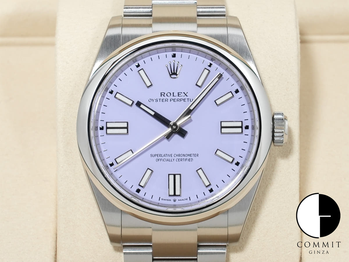 ロレックス オイスターパーペチュアル41 Ref.134300 ステンレススチール ラベンダー文字盤 未使用 rwyny55i