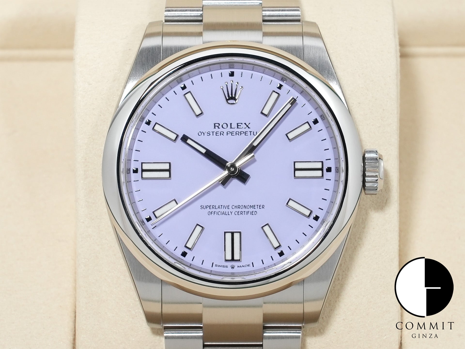 ロレックス オイスターパーペチュアル41 Ref.134300 ステンレススチール ラベンダー文字盤 未使用 rwyny55i