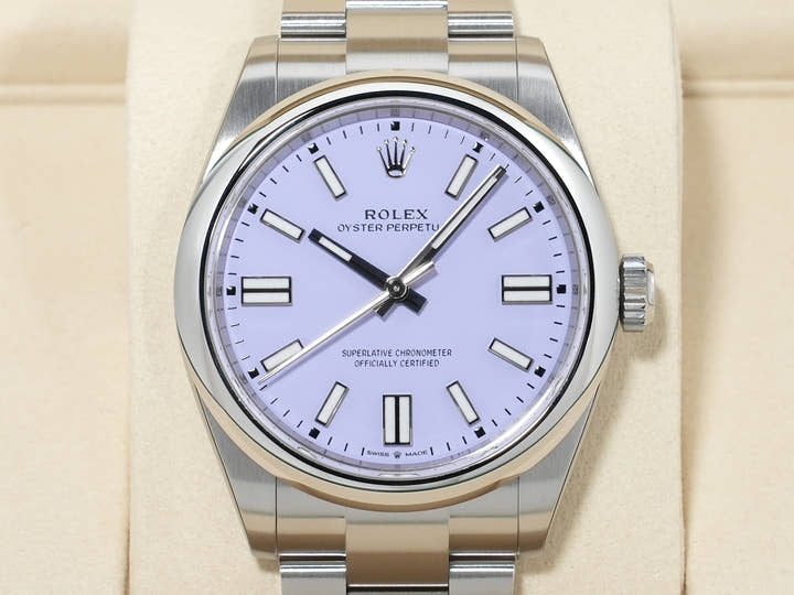 ロレックス オイスターパーペチュアル41 Ref.134300 ステンレススチール ラベンダー文字盤 未使用 rwyny55i