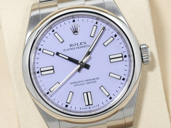 ロレックス オイスターパーペチュアル41 Ref.134300 ステンレススチール ラベンダー文字盤 未使用 rwyny55i