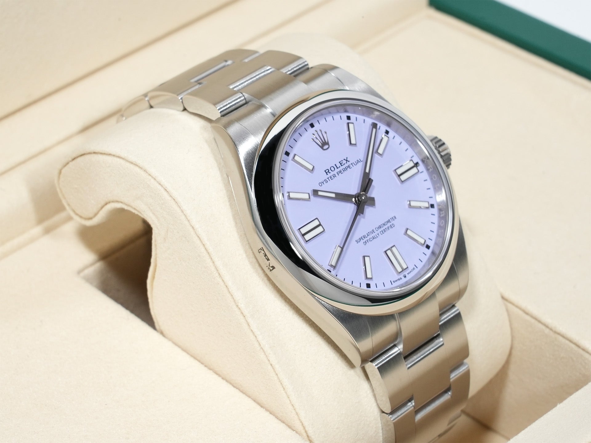 ロレックス オイスターパーペチュアル41 Ref.134300 ステンレススチール ラベンダー文字盤 未使用 rwyny55i