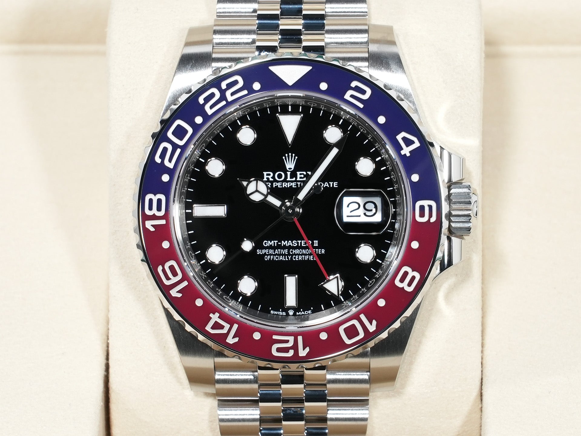 ロレックス GMTマスターII Ref.126710BLRO ステンレススチール ブラック文字盤 ジュビリーブレスレット 未使用 yvmqizux