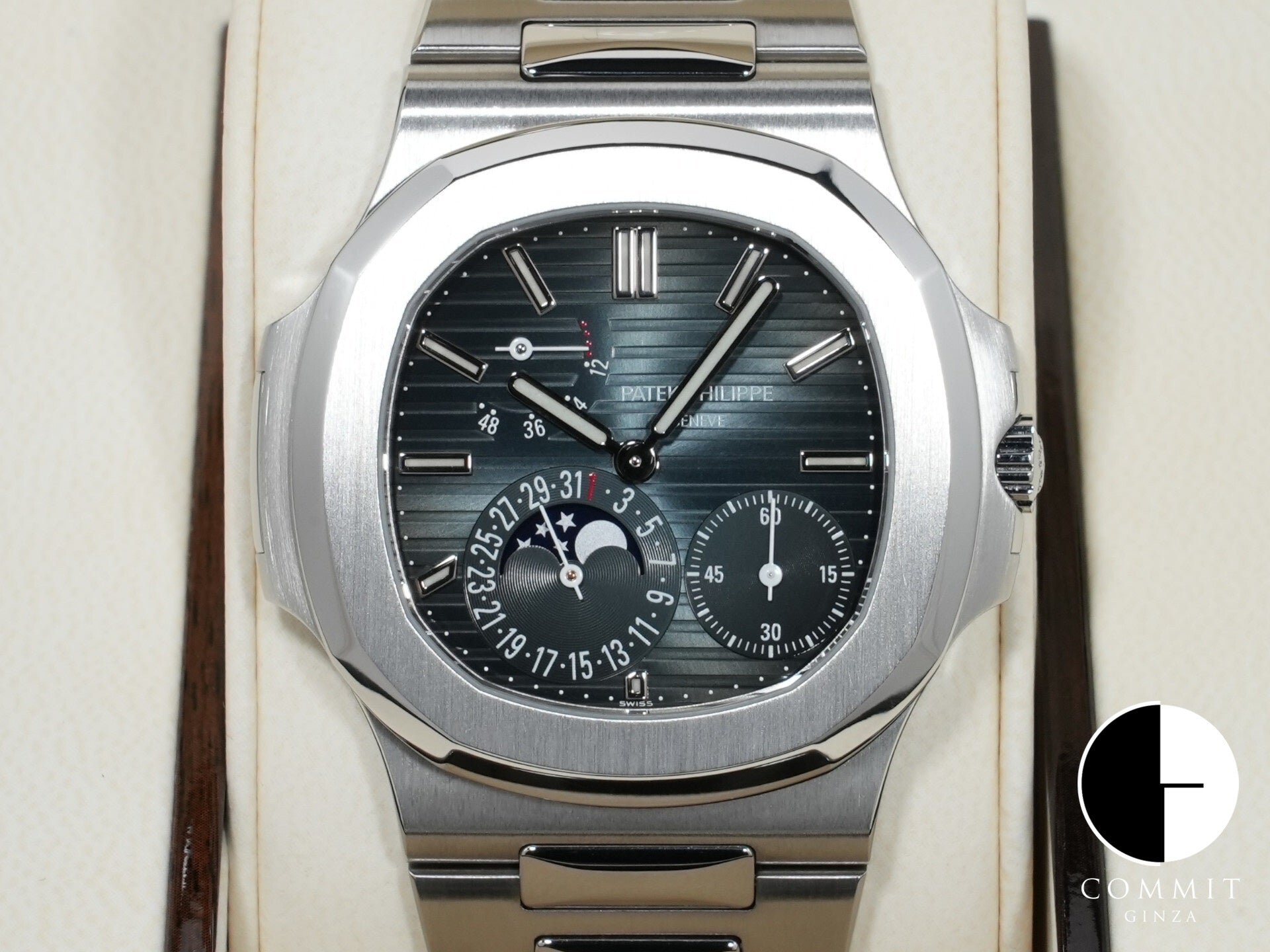 パテックフィリップ ノーチラス プチコンプリケーション Ref.5712/1A-001 ステンレススチール ブルー文字盤 美中古 9iefak9a