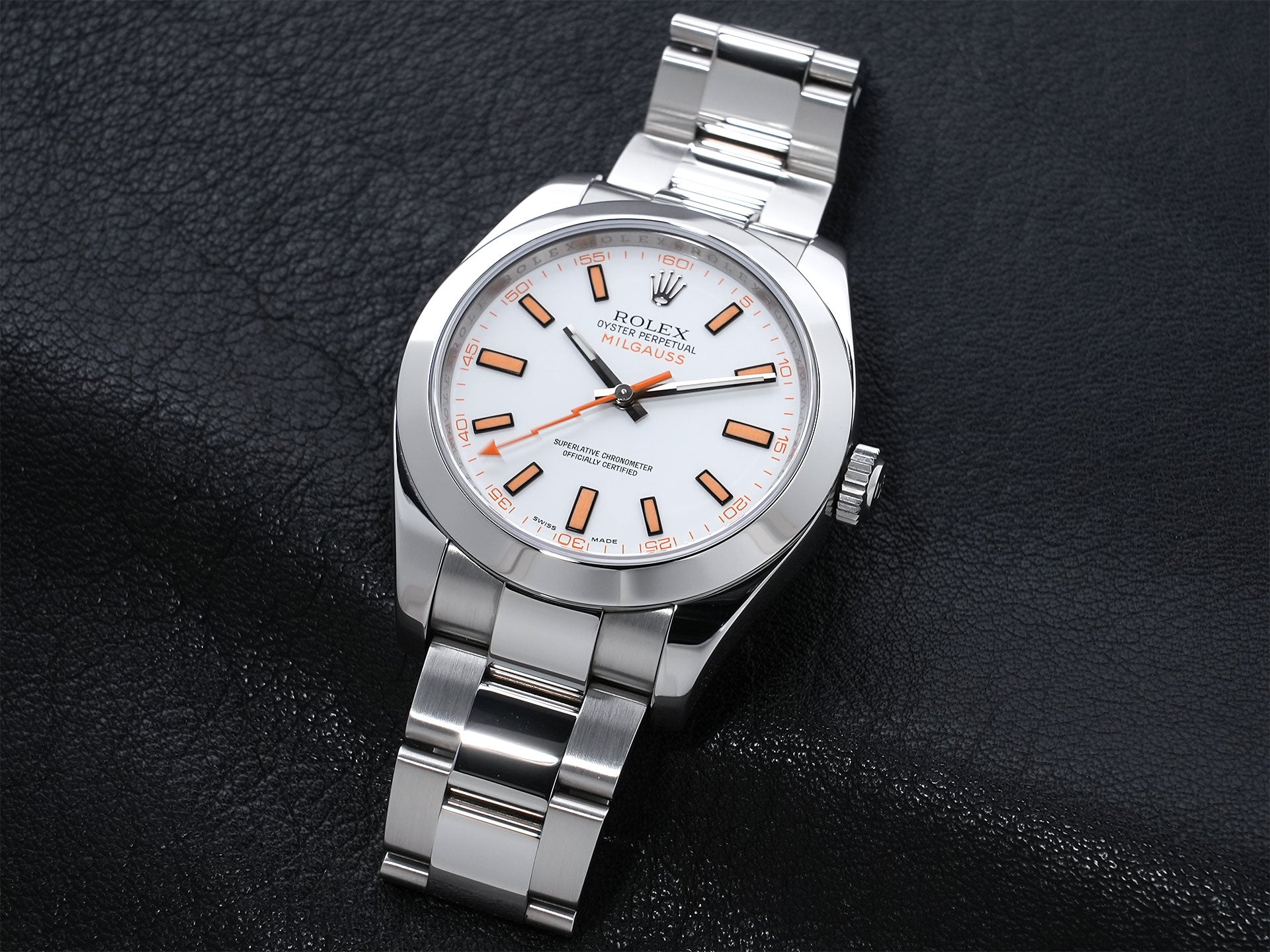 Rolex Milgauss Ref. 116400 Stainless Steel White Dial Pre-owned jmweghrp