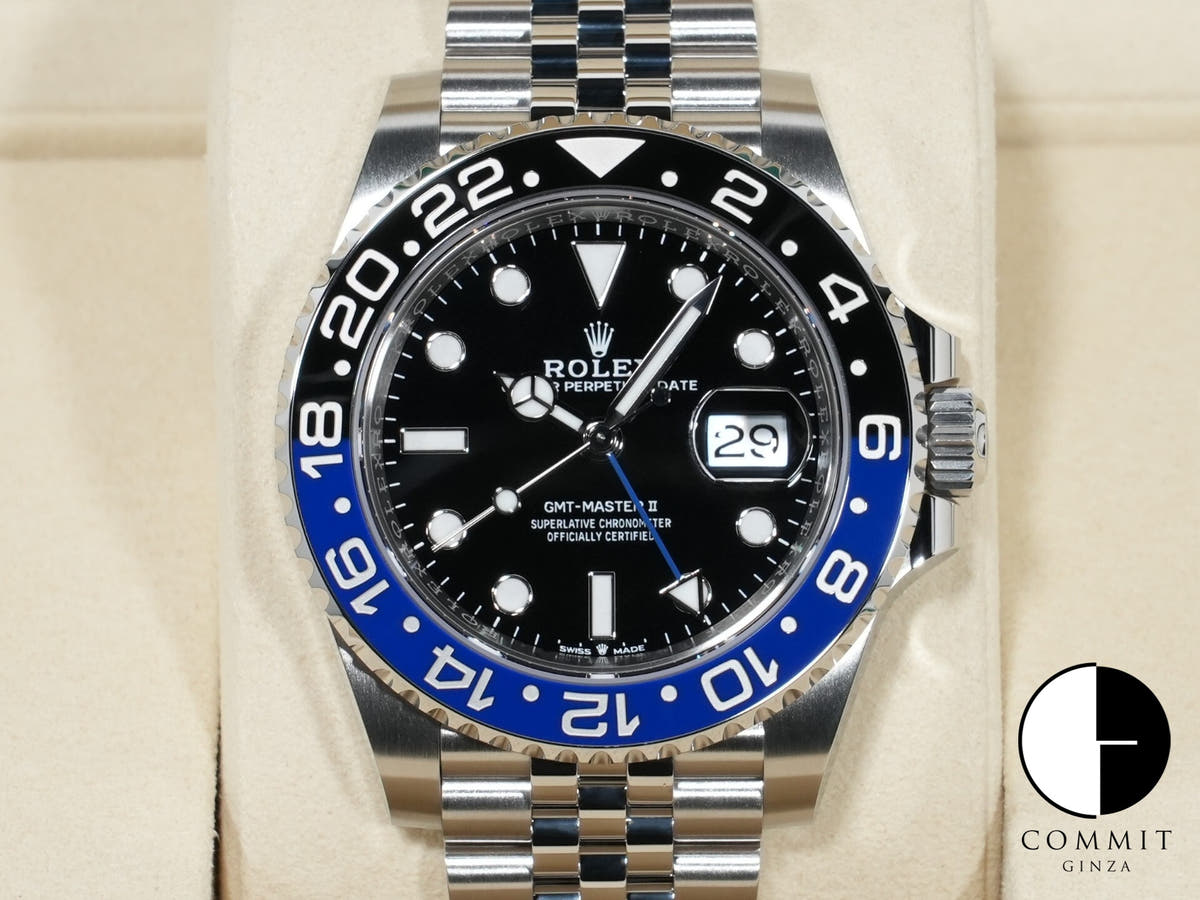 ロレックス GMTマスターII Ref.126710BLNR ステンレススチール ブラック文字盤 ジュビリーブレスレット 未使用 tsu76ndh