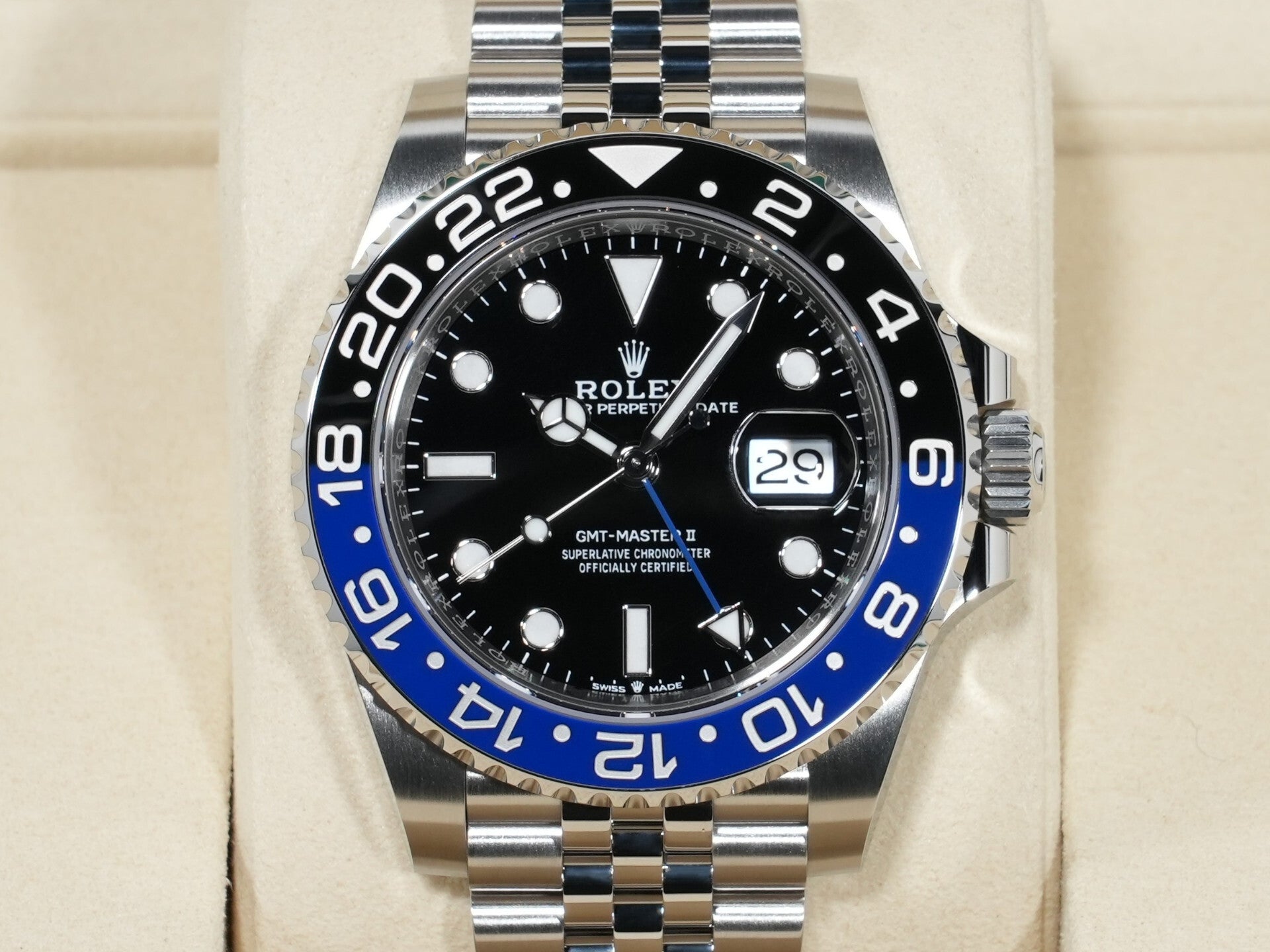 ロレックス GMTマスターII Ref.126710BLNR ステンレススチール ブラック文字盤 ジュビリーブレスレット 未使用 tsu76ndh
