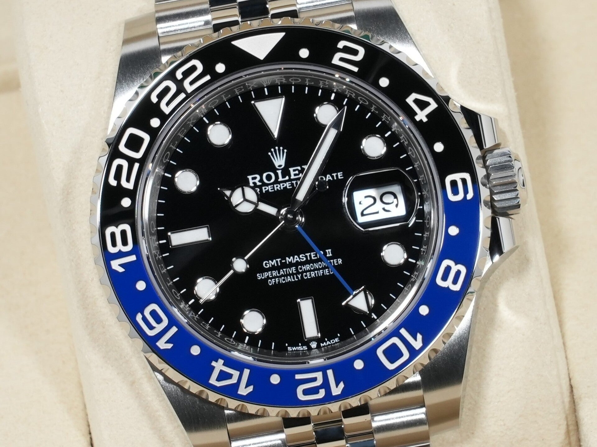 ロレックス GMTマスターII Ref.126710BLNR ステンレススチール ブラック文字盤 ジュビリーブレスレット 未使用 tsu76ndh