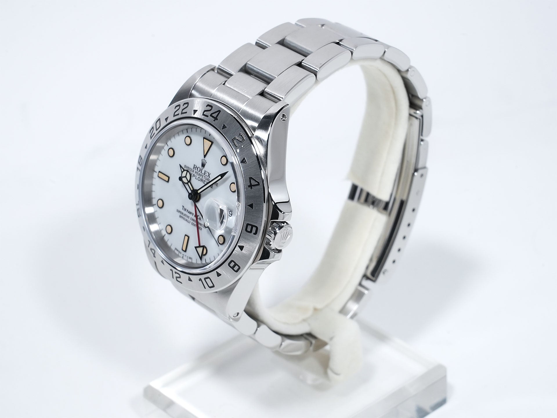 Rolex Explorer II TIFFANY&amp;CO. Ref. 16570 Stainless Steel White Dial Oyster Bracelet Pre-owned  vtyadmqb