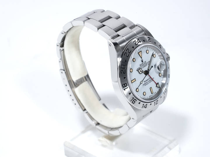 Rolex Explorer II TIFFANY&amp;CO. Ref. 16570 Stainless Steel White Dial Oyster Bracelet Pre-owned  vtyadmqb