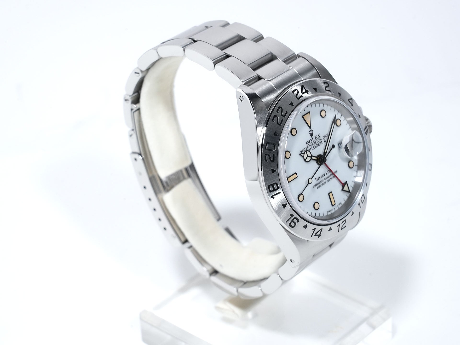 Rolex Explorer II TIFFANY&amp;CO. Ref. 16570 Stainless Steel White Dial Oyster Bracelet Pre-owned  vtyadmqb