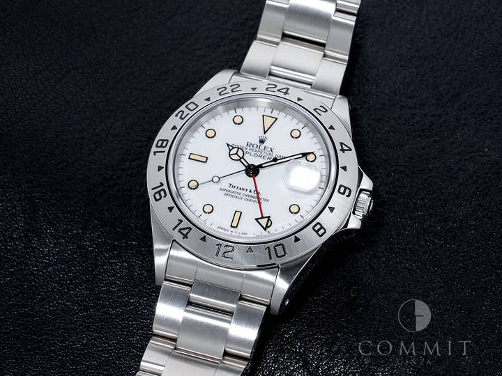 Rolex Explorer II TIFFANY&amp;CO. Ref. 16570 Stainless Steel White Dial Oyster Bracelet Pre-owned  vtyadmqb