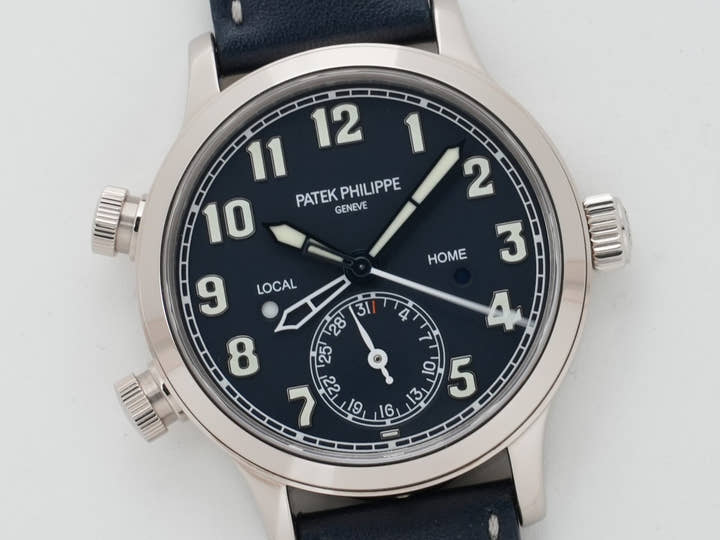パテックフィリップ カラトラバ パイロット トラベルタイム Ref.7234G-001 ホワイトゴールド ブルー文字盤 美品 sbbxea2i