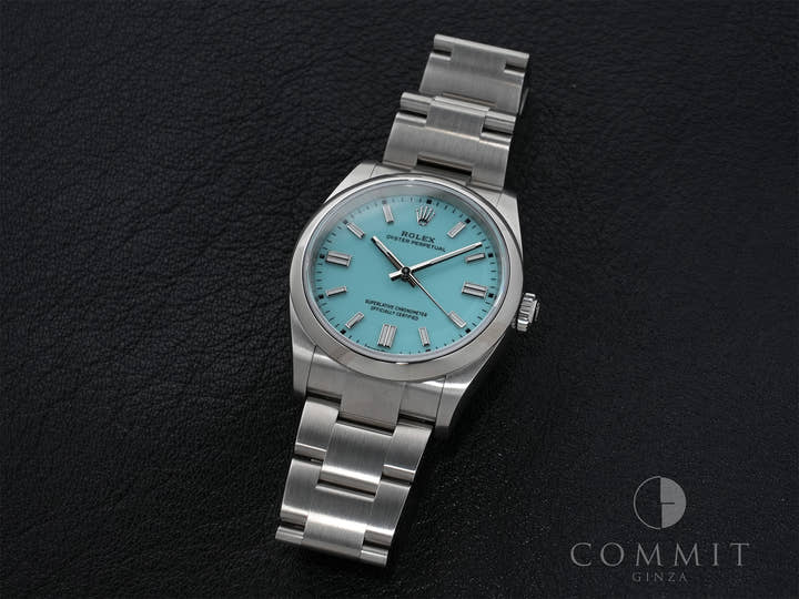 ロレックス オイスターパーペチュアル36 Ref.126000 ステンレススチール ターコイズ文字盤 美品 atcx39fc