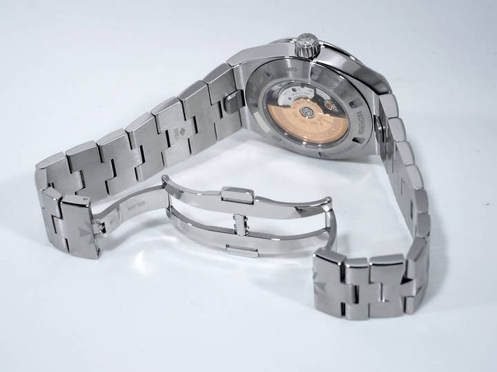 ヴァシュロンコンスタンタン オーヴァーシーズ オートマティック Ref.4600V/200A-B980 ステンレススチール ブルー文字盤 美品 gy3vwxdr