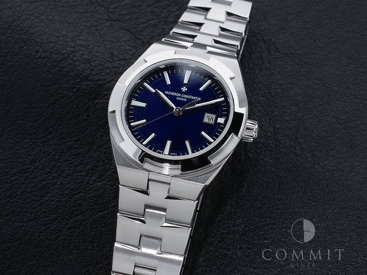 ヴァシュロンコンスタンタン オーヴァーシーズ オートマティック Ref.4600V/200A-B980 ステンレススチール ブルー文字盤 美品 gy3vwxdr