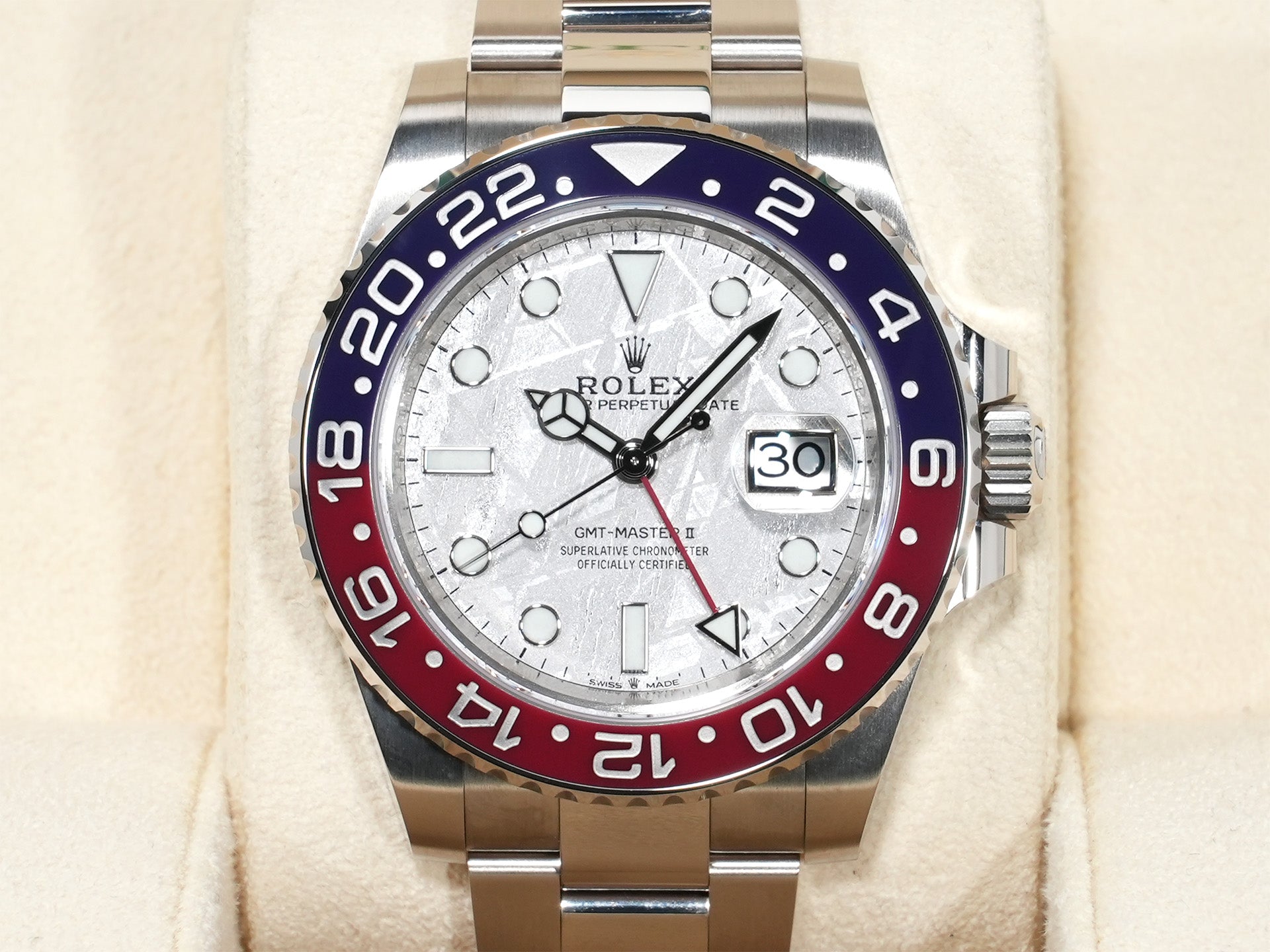 Rolex GMT-Master II Ref. 126719BLRO White Gold Meteorite Dial Oyster Bracelet Excellent Condition x2u8eos2