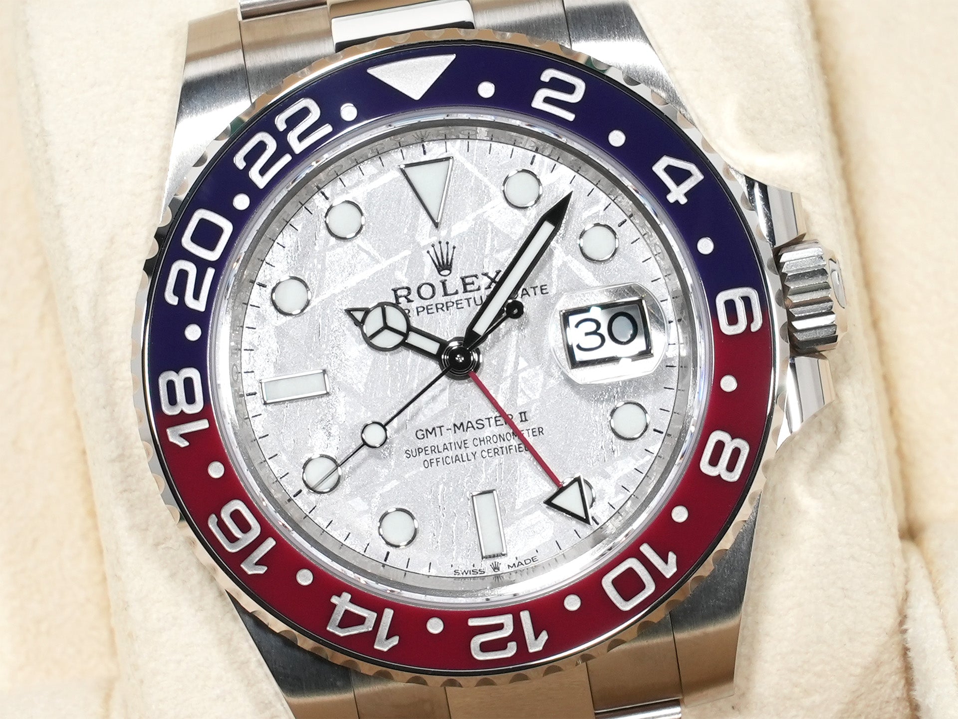 Rolex GMT-Master II Ref. 126719BLRO White Gold Meteorite Dial Oyster Bracelet Excellent Condition x2u8eos2