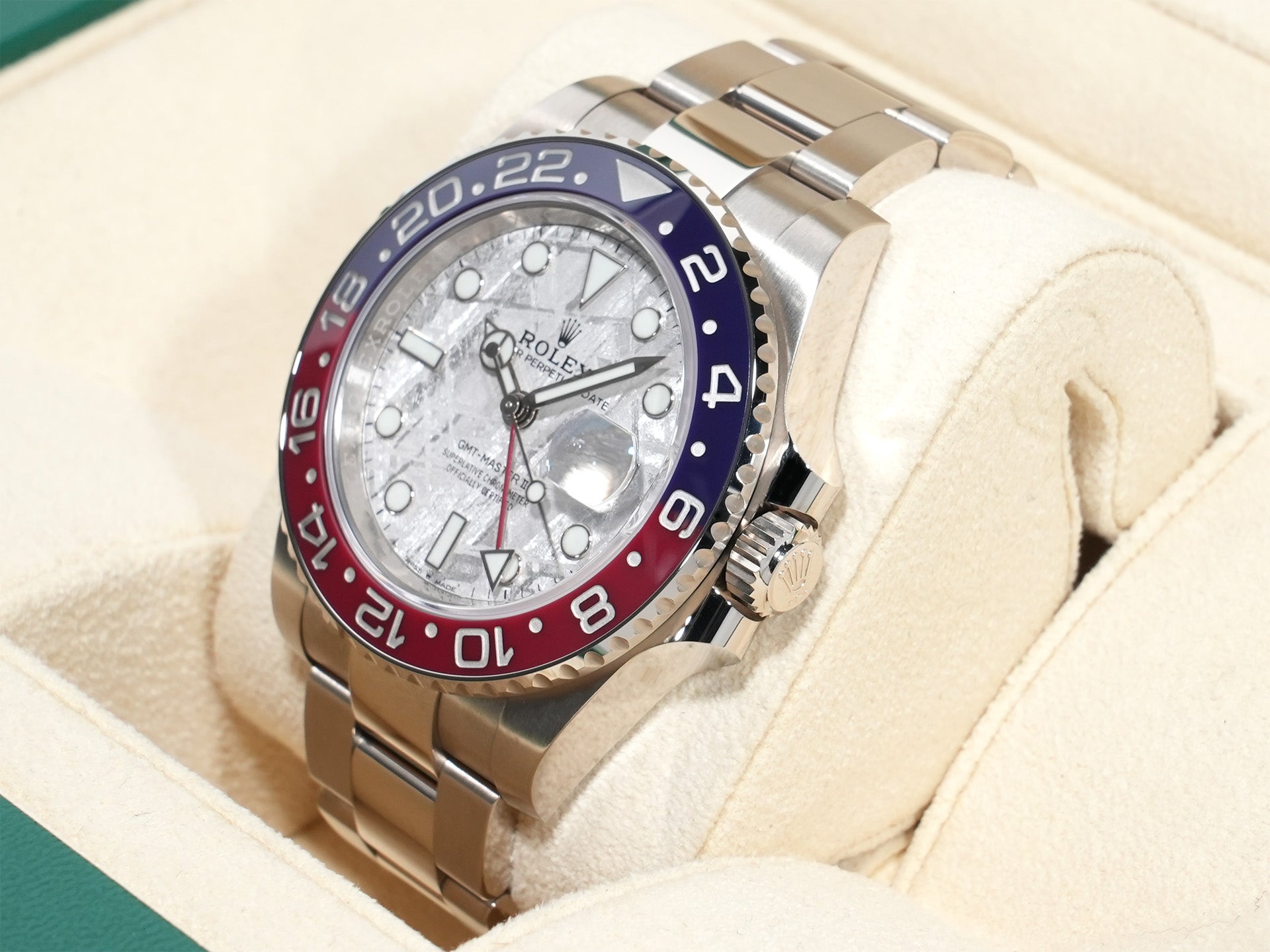 Rolex GMT-Master II Ref. 126719BLRO White Gold Meteorite Dial Oyster Bracelet Excellent Condition x2u8eos2