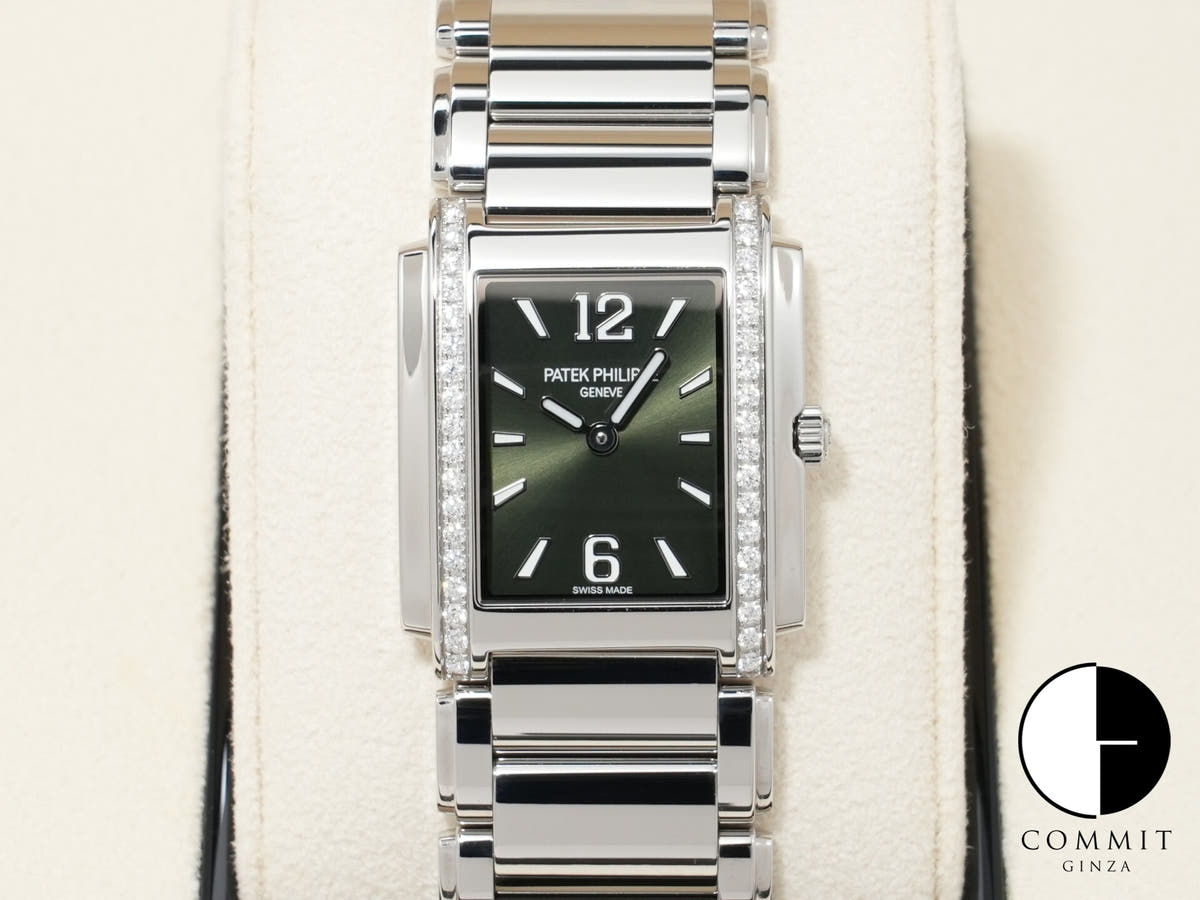 パテックフィリップ Twenty-4 Ref.4910/1200A-011 ステンレススチール オリーブグリーン文字盤 中古 5fei9yh4