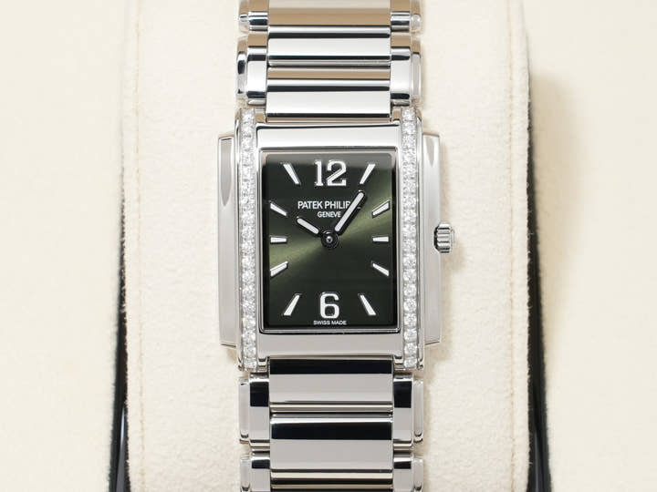 パテックフィリップ Twenty-4 Ref.4910/1200A-011 ステンレススチール オリーブグリーン文字盤 中古 5fei9yh4