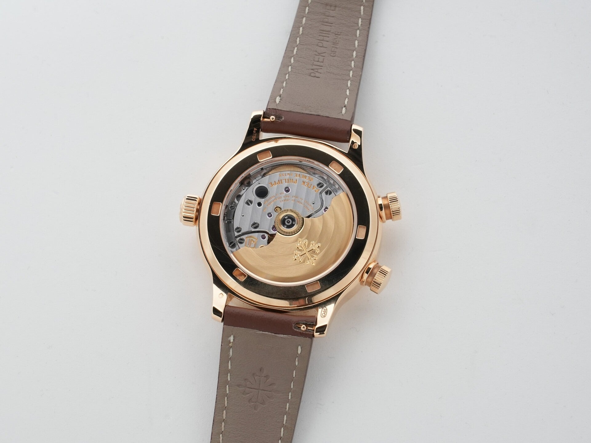 パテックフィリップ カラトラバ パイロット トラベルタイム Ref.7234R-001 ローズゴールド ブラウン文字盤 美中古 v46geafb