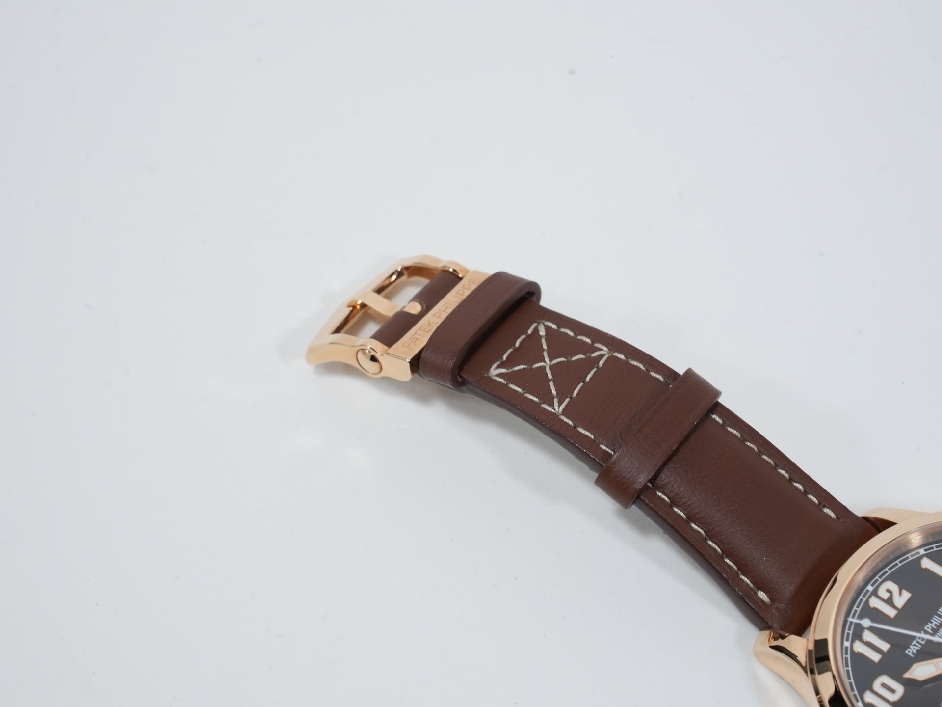 パテックフィリップ カラトラバ パイロット トラベルタイム Ref.7234R-001 ローズゴールド ブラウン文字盤 美中古 v46geafb