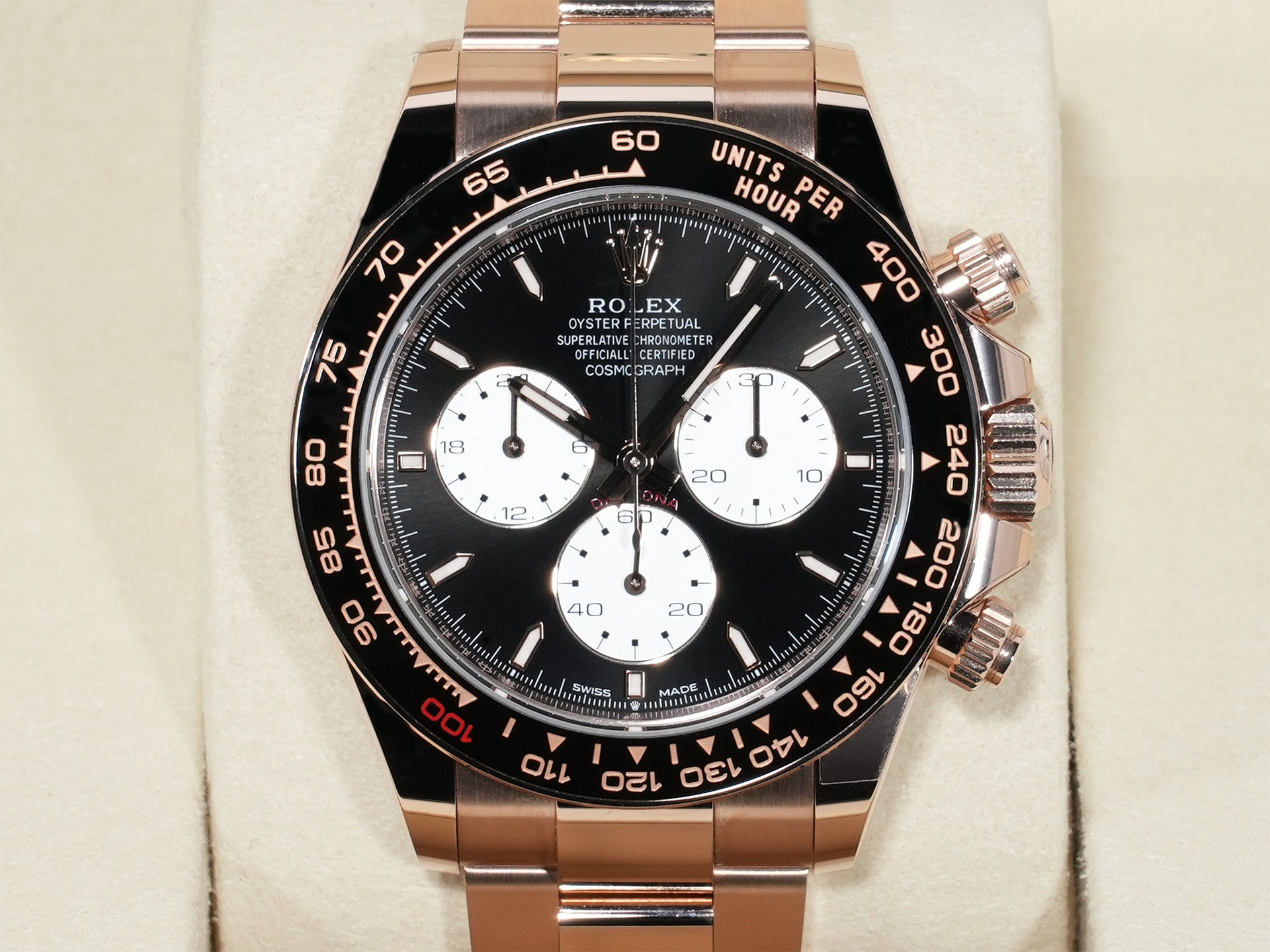 ロレックス デイトナ Ref.126525LN エバーローズゴールド ブライトブラック文字盤 未使用 4qb7ts2t