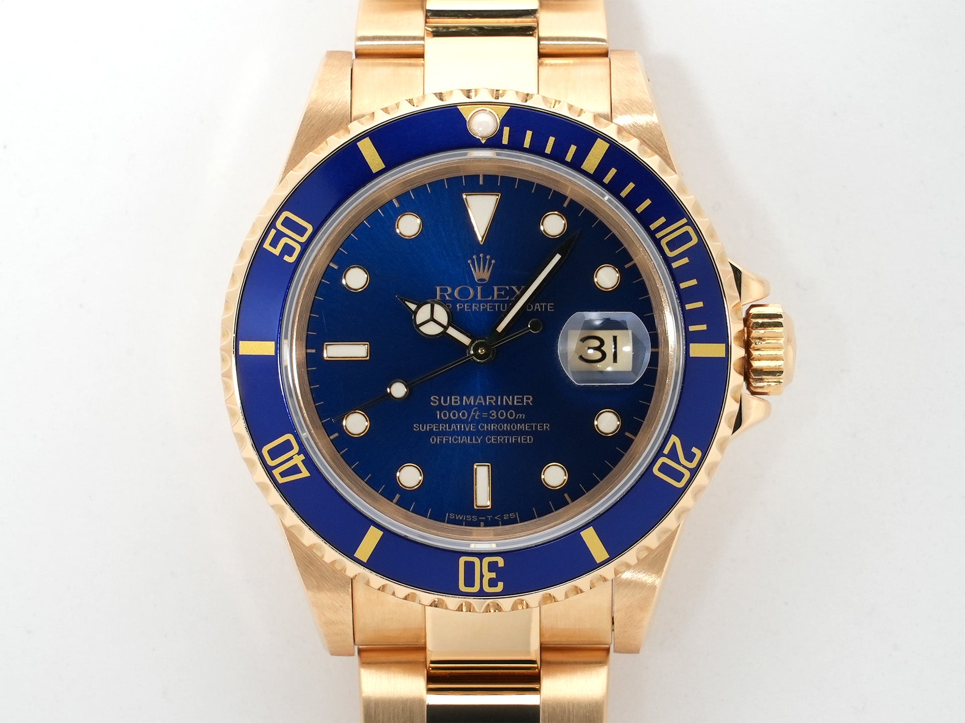 ロレックス サブマリーナー デイト Ref.16618 イエローゴールド ブルー文字盤 美中古 cnzvpx4m
