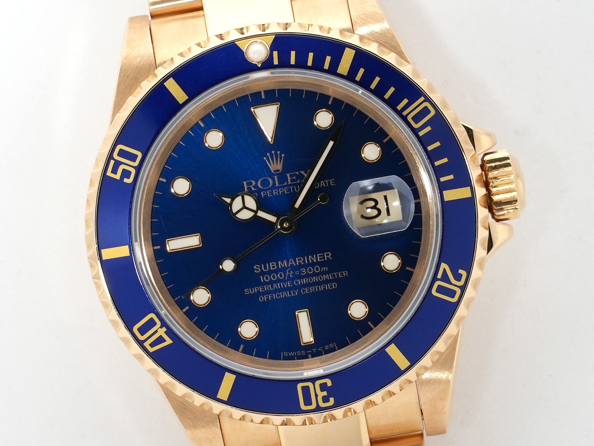 ロレックス サブマリーナー デイト Ref.16618 イエローゴールド ブルー文字盤 美中古 cnzvpx4m