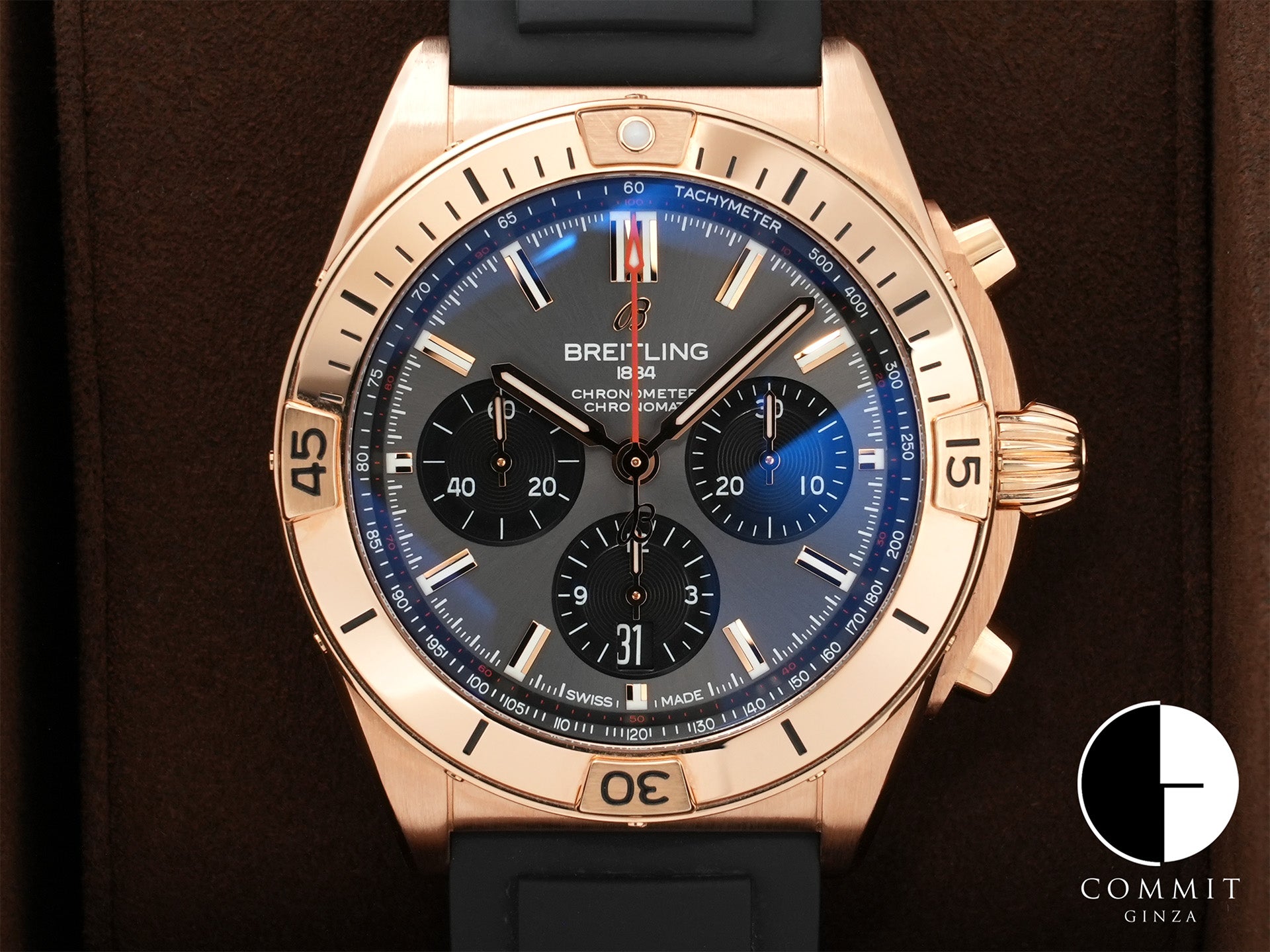 ブライトリング クロノマット B01 42 Ref.RB0134101B1S1 レッドゴールド グレー文字盤 中古 6esk7r2u