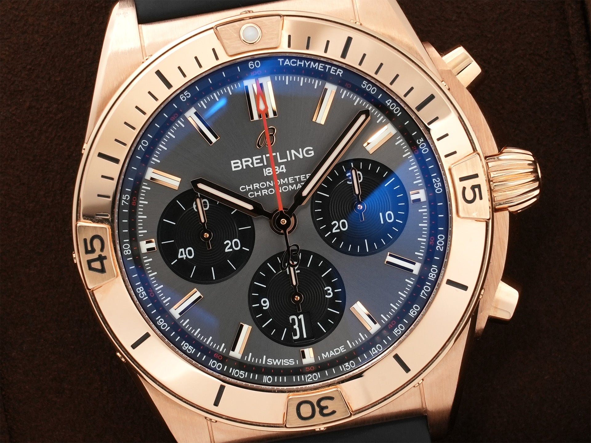 ブライトリング クロノマット B01 42 Ref.RB0134101B1S1 レッドゴールド グレー文字盤 中古 6esk7r2u