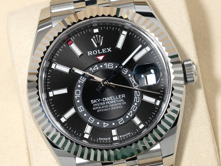 ロレックス スカイドゥエラー Ref.336934 ステンレススチール/ホワイトゴールド ブラック文字盤 ジュビリーブレスレット 未使用 c4hd4mka