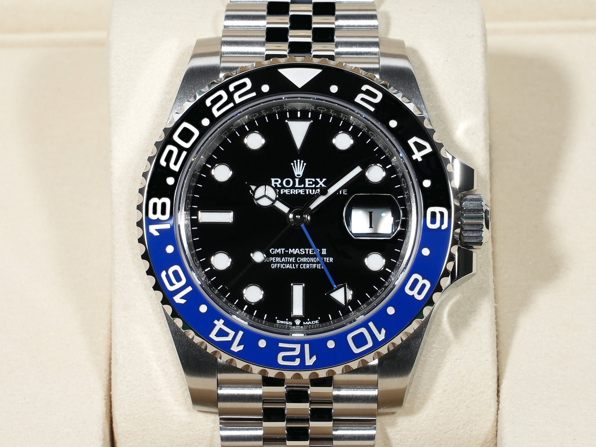Rolex GMT-Master II Ref. 126710BLNR Stainless Steel Black Dial Jubilee Bracelet Unused 2nirpahy