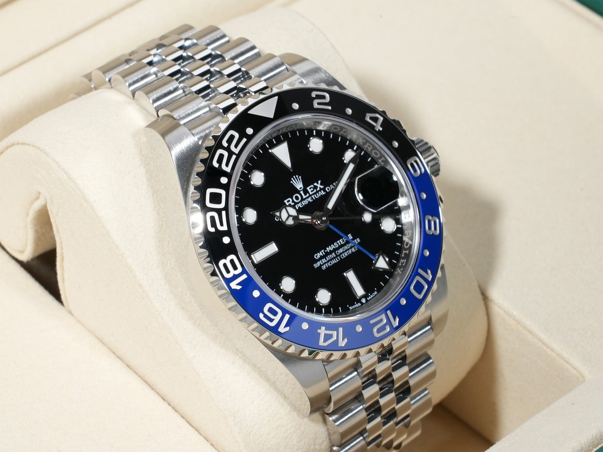 Rolex GMT-Master II Ref. 126710BLNR Stainless Steel Black Dial Jubilee Bracelet Unused 2nirpahy