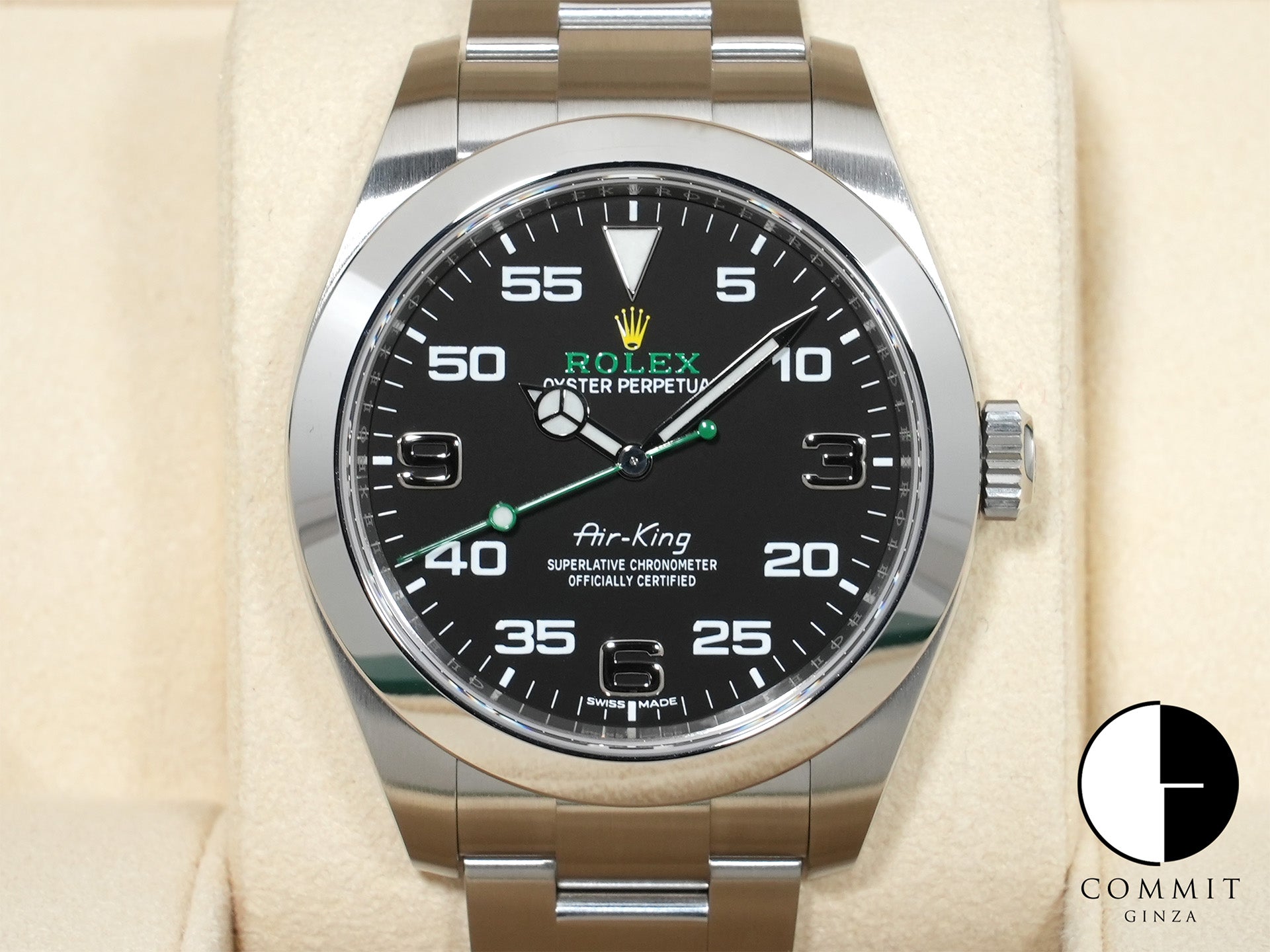 ロレックス エアキング Ref.116900 ステンレススチール ブラック文字盤 オイスターブレスレット 未使用 9g43b5u6