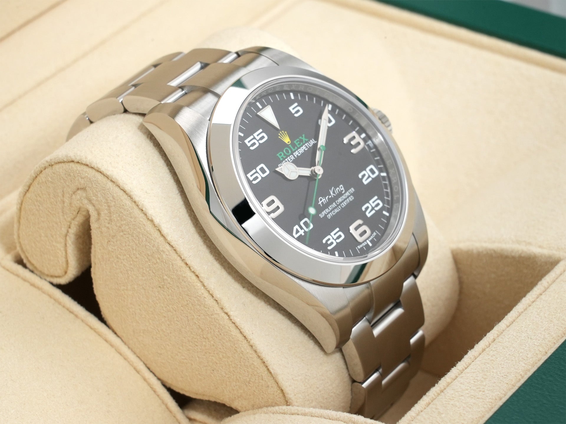 ロレックス エアキング Ref.116900 ステンレススチール ブラック文字盤 オイスターブレスレット 未使用 9g43b5u6