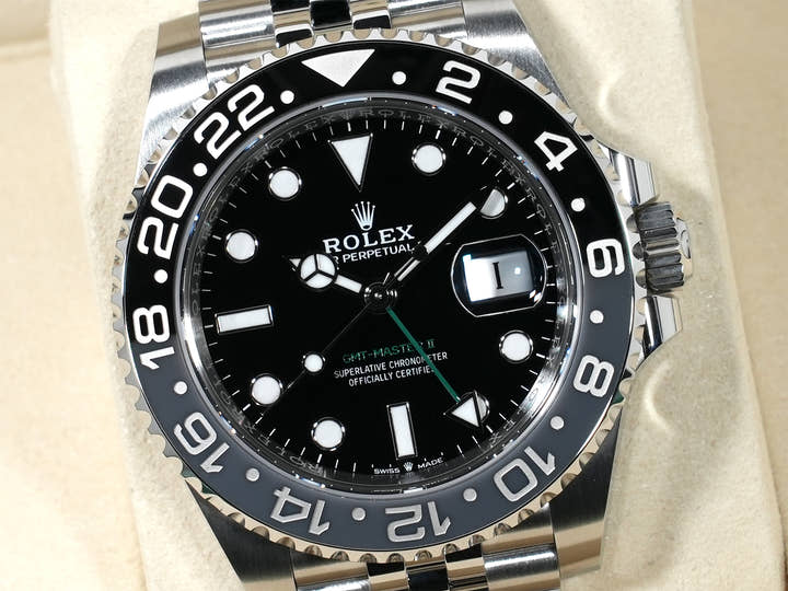 Rolex GMT-Master II Ref. 126710GRNR Stainless Steel Black Dial Jubilee Bracelet Unused yea2xtjj
