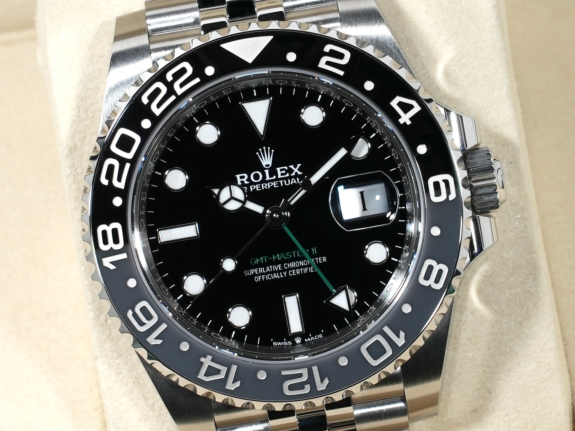 Rolex GMT-Master II Ref. 126710GRNR Stainless Steel Black Dial Jubilee Bracelet Unused yea2xtjj